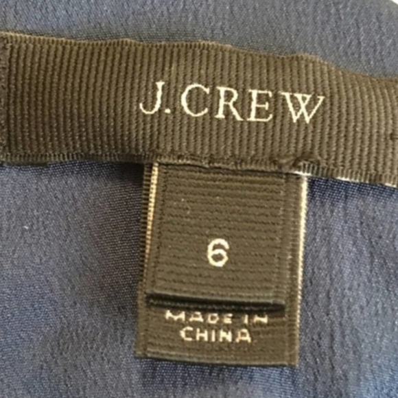 J.Crew 100% Silk Floral Dress Blue Shift Size 6 - Picture 15 of 15